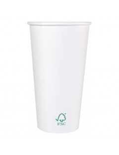 Vaso cartón 600 cc. blanco...