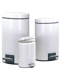 Papelera c/pedal 5 l. blanca