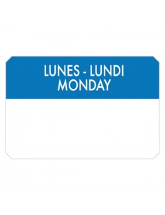 Etiqueta adhesiva "Lunes"...