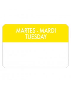 Etiqueta adhesiva "Martes"...