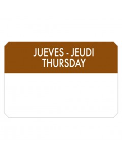 Etiqueta adhesiva "Jueves"...
