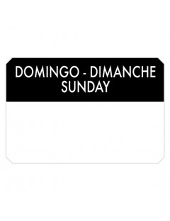 Etiquetas adhesiva domingo...