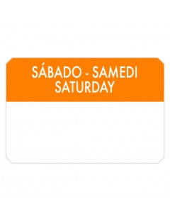 Etiqueta adhesiva "Sábado"...