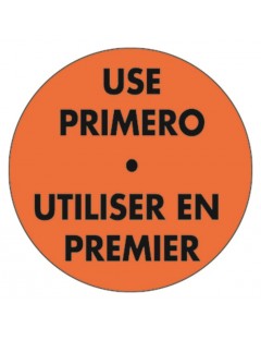 Etiqueta adhesiva "Use...