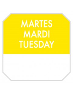 Etiqueta adhesiva "Martes"...