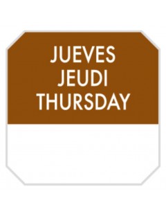 Etiqueta adhesiva "Jueves"...